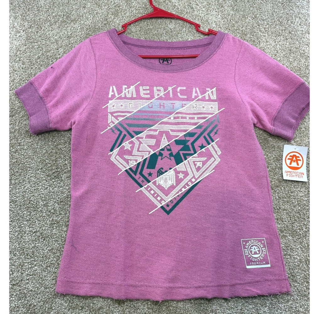 American Fighter Gladbrook Pink Tee Crewneck Womens Large Medium NEW MMA Gym